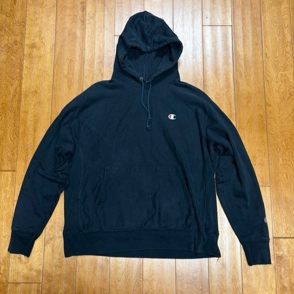 Champion Other - Vintage Champion Reverse Weave Hoodie Mens L Black Pullover Streetwear